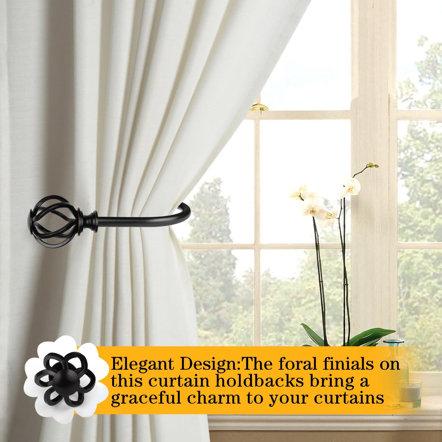 2 Pack Curtain Holdbacks